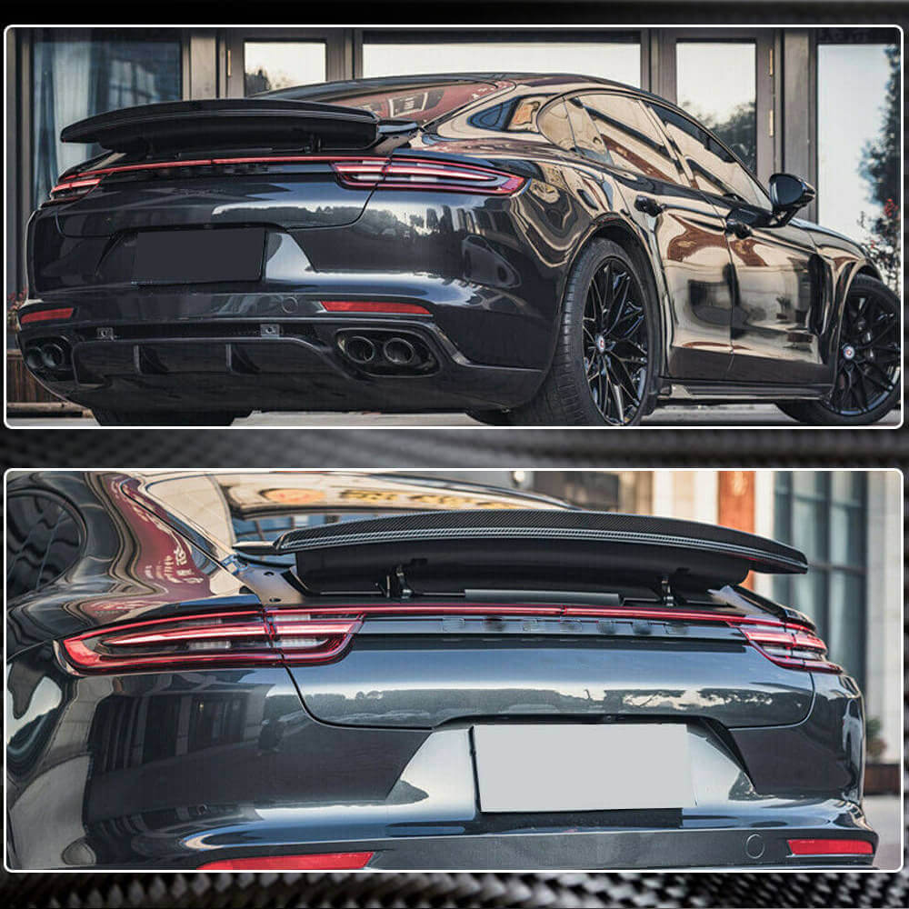 Porsche Panamera 971 2017-2021 Rear Trunk Spoiler Dry Carbon fiber-Ahacarbon