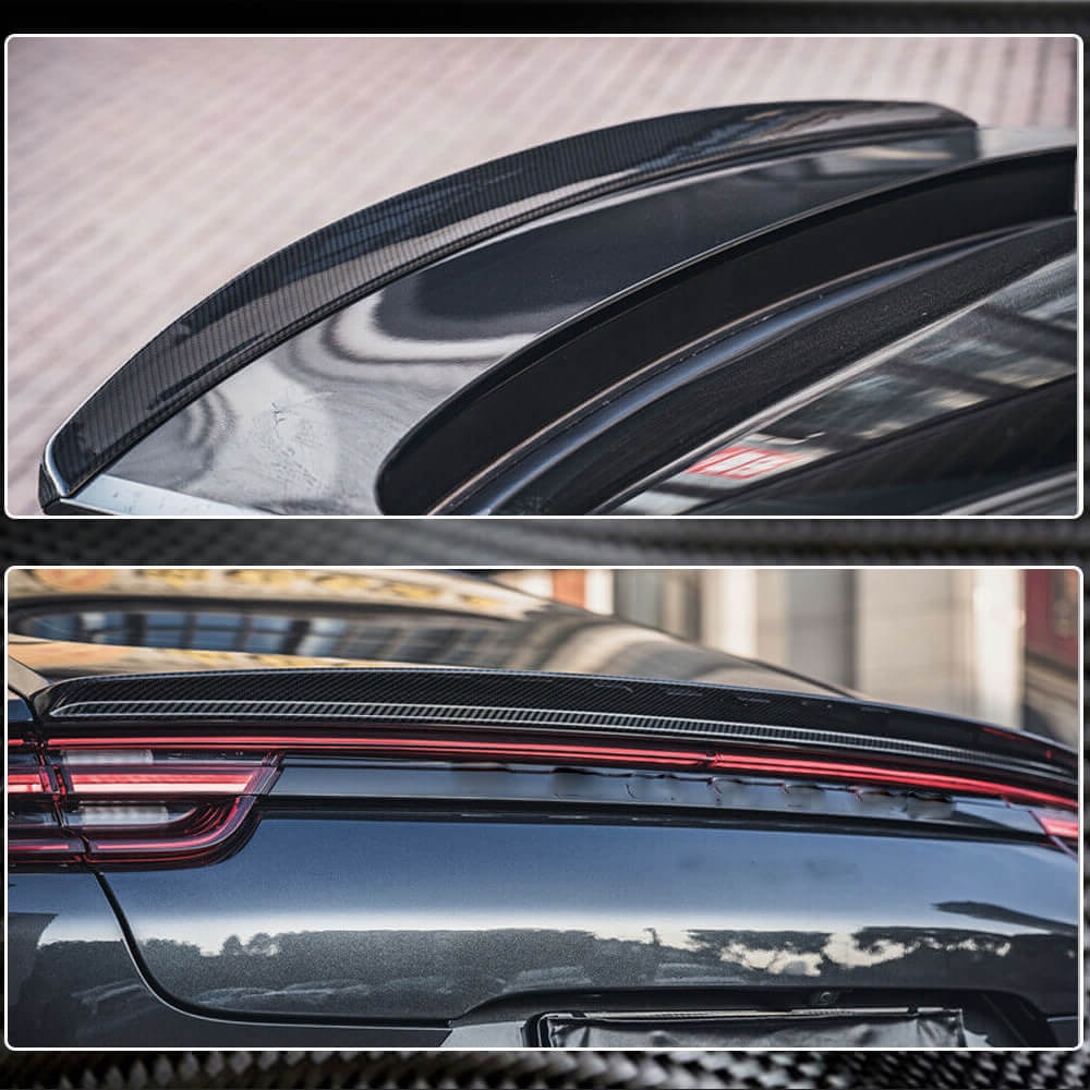 Porsche Panamera 971 2017-2021 Rear Trunk Spoiler Dry Carbon fiber-Ahacarbon