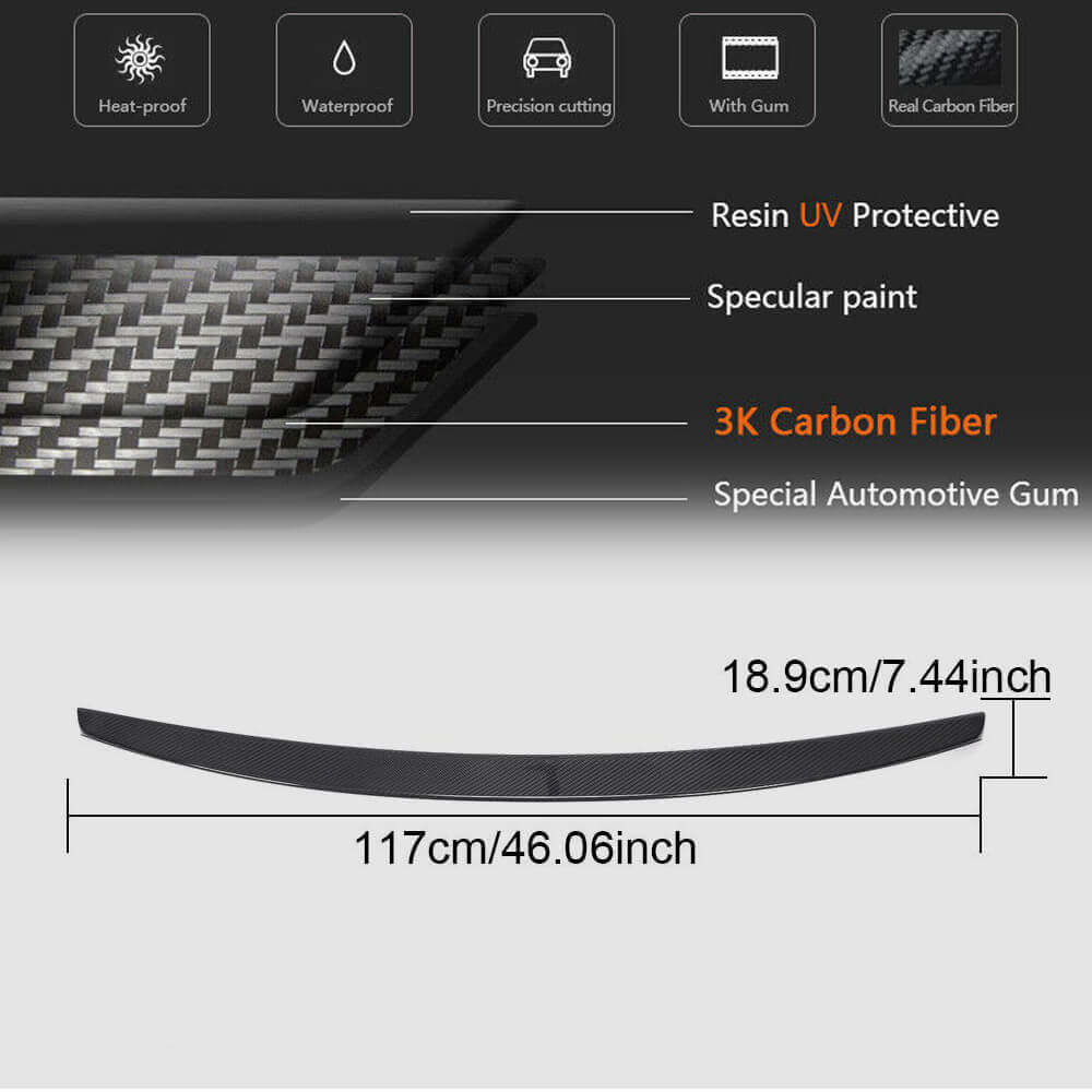Porsche Panamera 971 2017-2021 Rear Trunk Spoiler Dry Carbon fiber-Ahacarbon