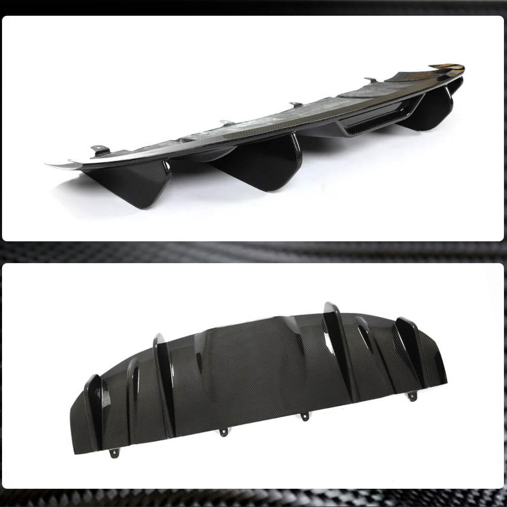 Porsche Taycan 9J1 Base/4/4S 2019-2021 Rear Bumper Diffuser Dry Carbon Fiber-Ahacarbon