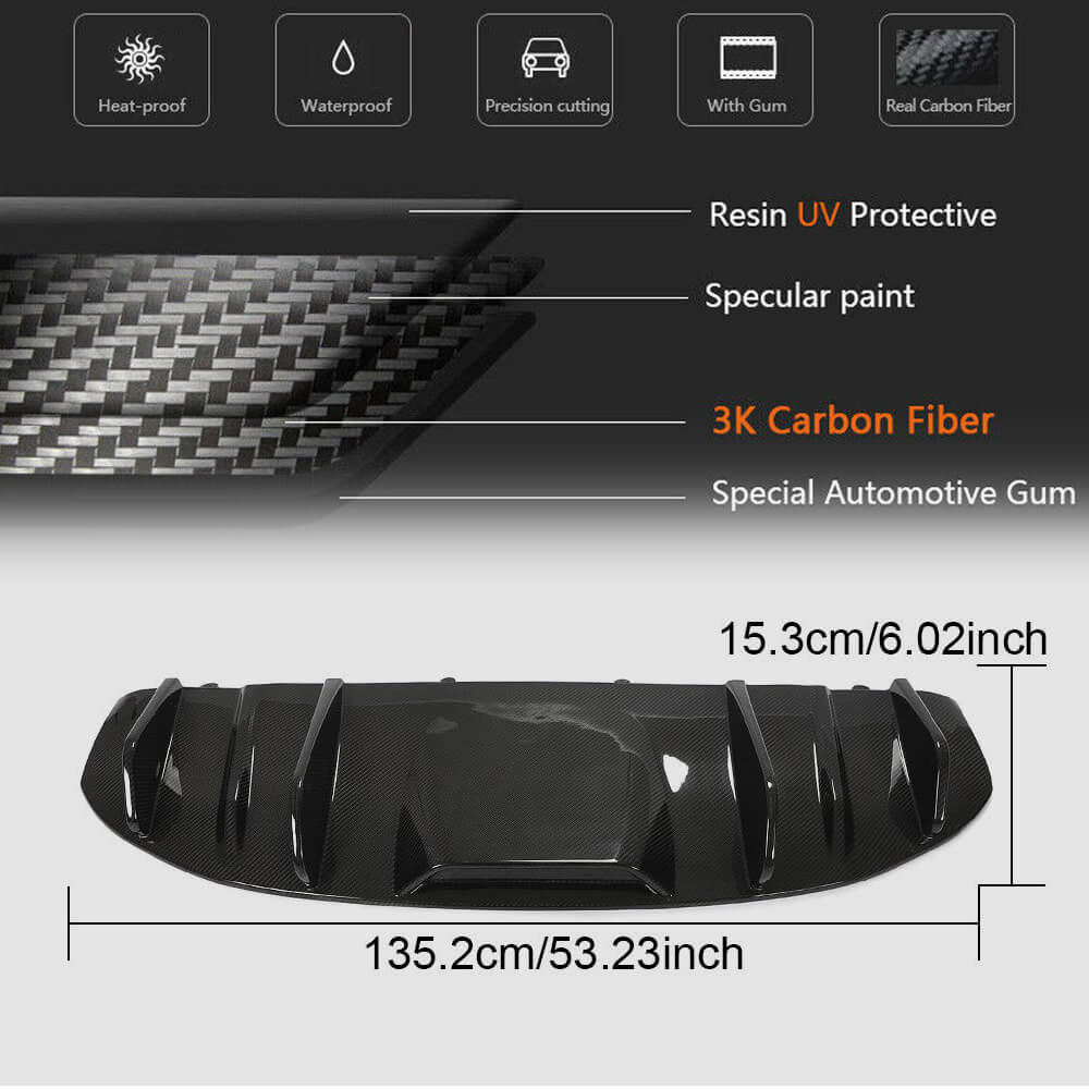 Porsche Taycan 9J1 Base/4/4S 2019-2021 Rear Bumper Diffuser Dry Carbon Fiber-Ahacarbon