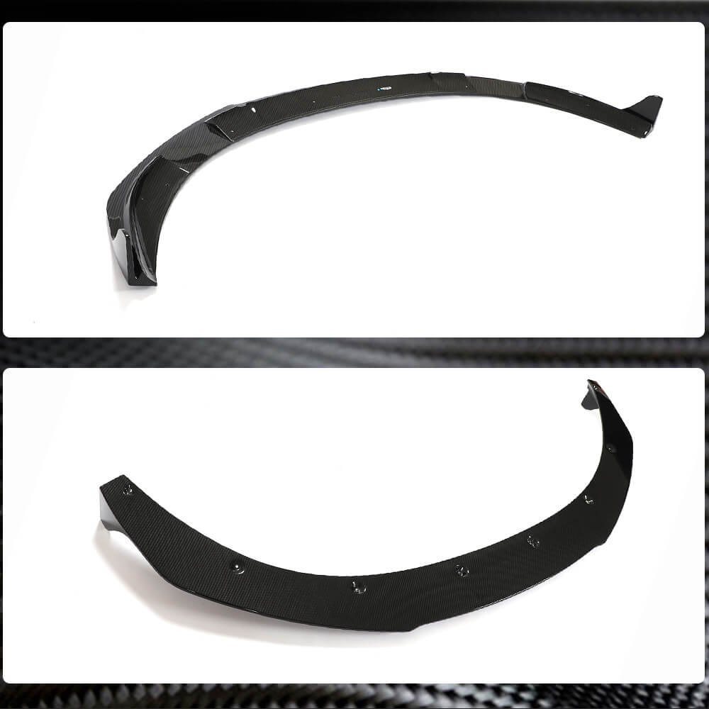 Porsche Taycan 9J1 Turbo S 2019UP Front Bumper Lip Dry Carbon Fiber-Ahacarbon