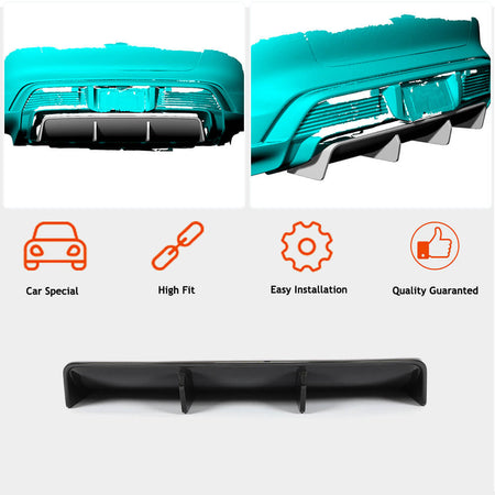 Porsche Taycan 9J1 Turbo S 2019-2021 Rear Bumper Diffuser Dry Carbon Fiber-Ahacarbon