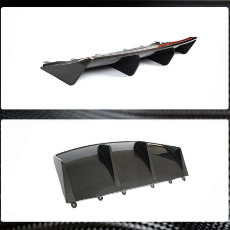 Porsche Taycan 9J1 Turbo S 2019-2021 Rear Bumper Diffuser Dry Carbon Fiber-Ahacarbon