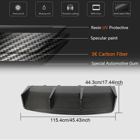 Porsche Taycan 9J1 Turbo S 2019-2021 Rear Bumper Diffuser Dry Carbon Fiber-Ahacarbon