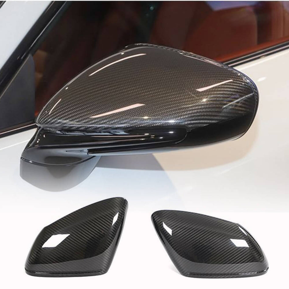 Porsche Taycan 9J1 Turbo S 2019-2021 Mirror Covers Replacment Style Dry Carbon Fiber-Ahacarbon