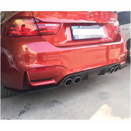 BMW F80 M3 F82 F83 M4 2014-2020 Rear Bumper Diffuser Carbon Fiber-Ahacarbon