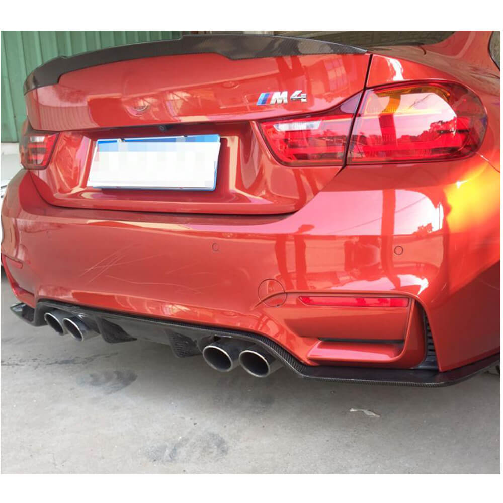 BMW F80 M3 F82 F83 M4 2014-2020 Rear Bumper Diffuser Carbon Fiber-Ahacarbon