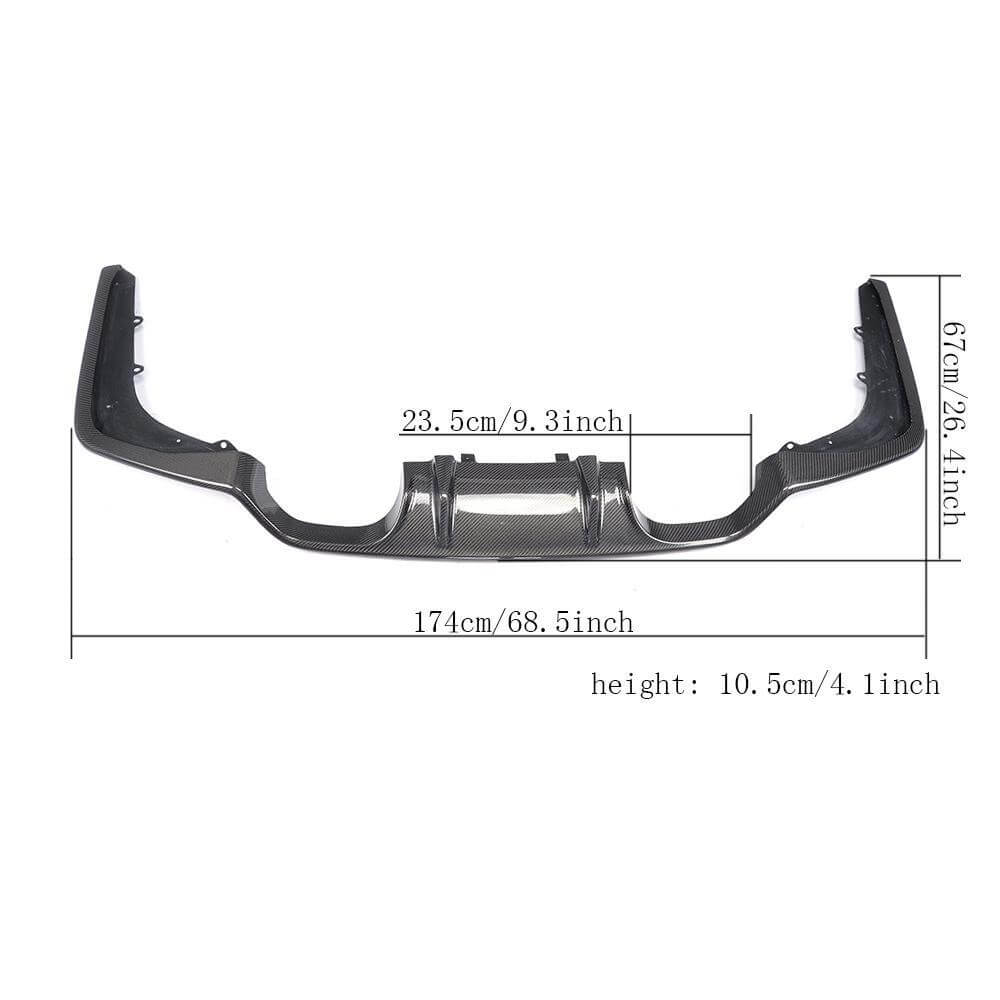 BMW F80 M3 F82 F83 M4 2014-2020 Rear Bumper Diffuser Carbon Fiber-Ahacarbon