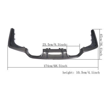 BMW F80 M3 F82 F83 M4 2014-2020 Rear Bumper Diffuser Carbon Fiber-Ahacarbon