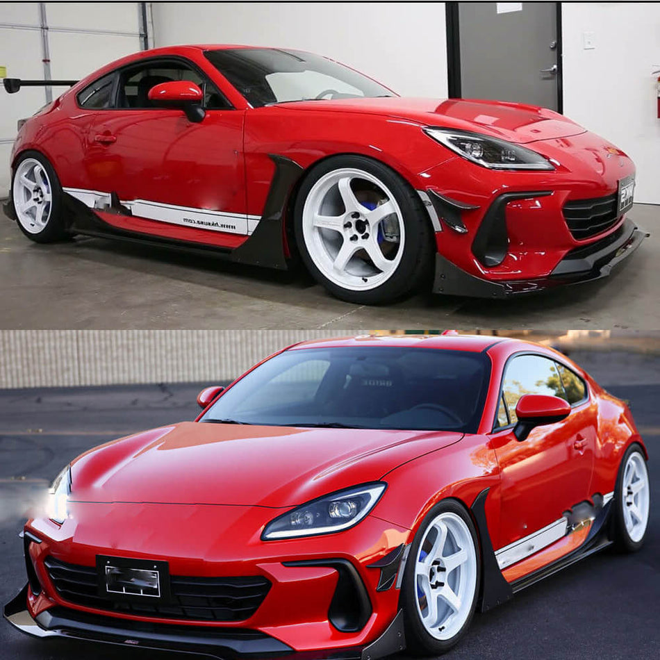 Subaru BRZ 2021-2023 Front Splitters Canards Fins Trims Carbon Fiber-Ahacarbon