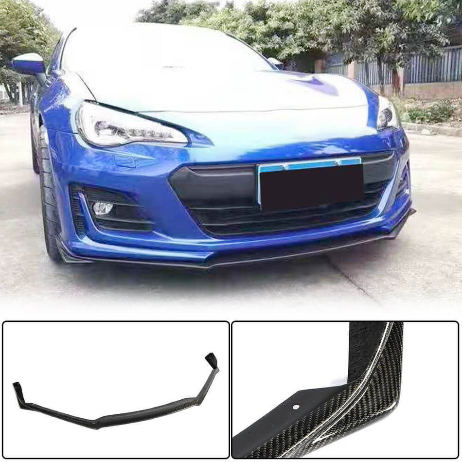 Subaru BRZ Coupe 2017-2019 Front Bumper Lip Carbon Fiber-Ahacarbon