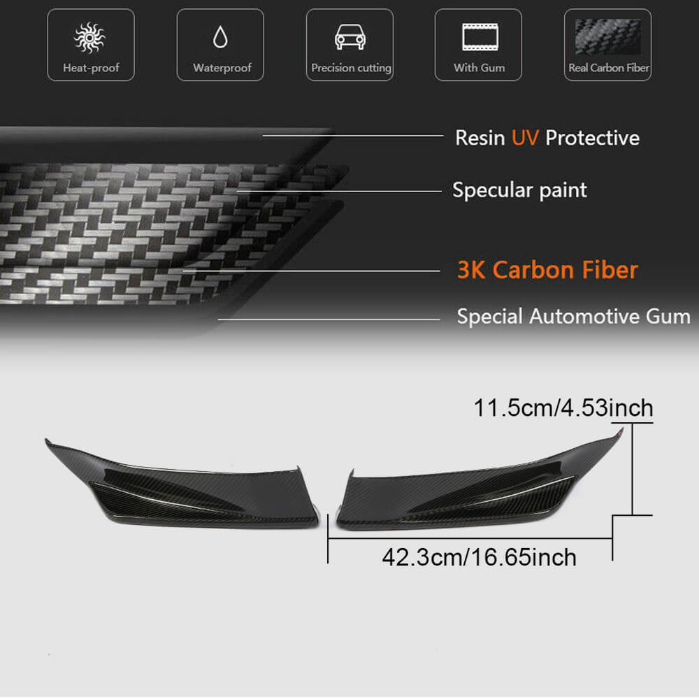 Subaru BRZ 2013-2020 Rear Bumper Splitters Carbon Fiber-Ahacarbon