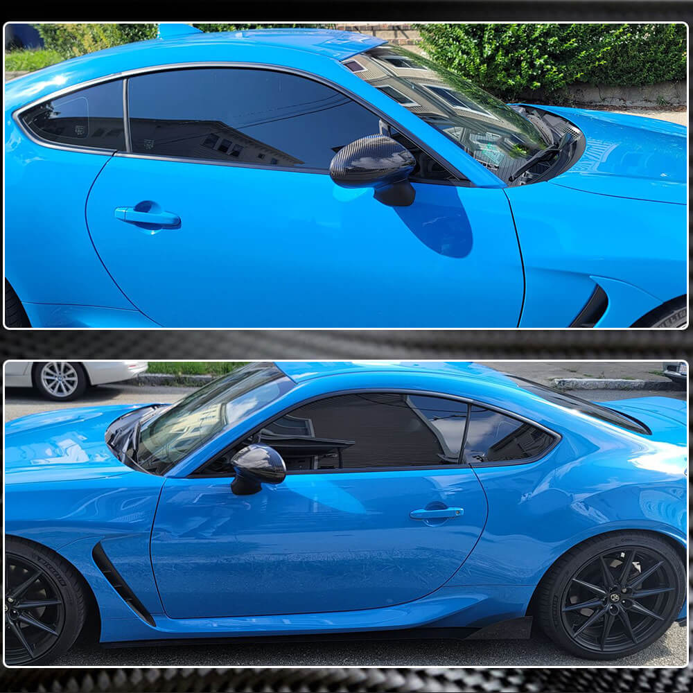 Subaru BRZ Toyota GR86 2022+ Add-on Mirror Covers Pair Dry Carbon Fiber-Ahacarbon