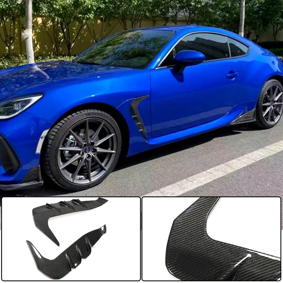 Subaru BRZ Toyota GR86 2023+ Side Air Fender Trims Carbon Fiber-Ahacarbon