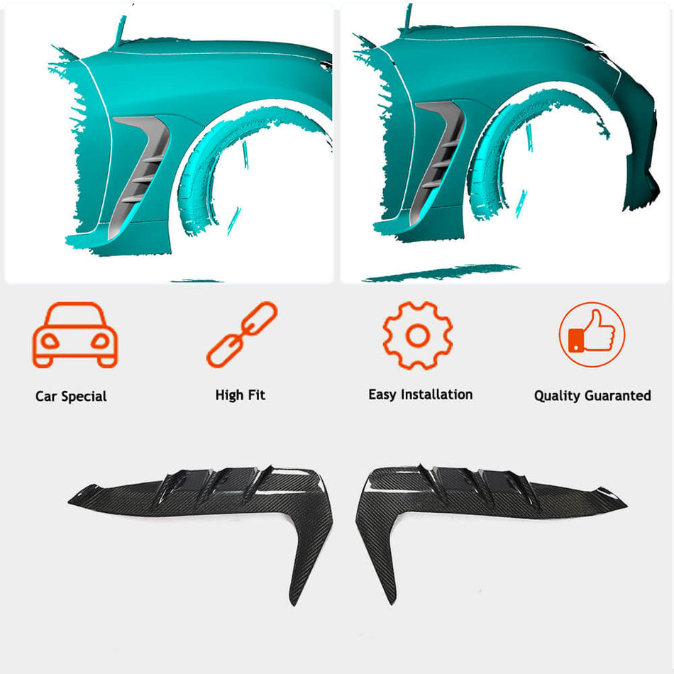 Subaru BRZ Toyota GR86 2023+ Side Air Fender Trims Carbon Fiber-Ahacarbon
