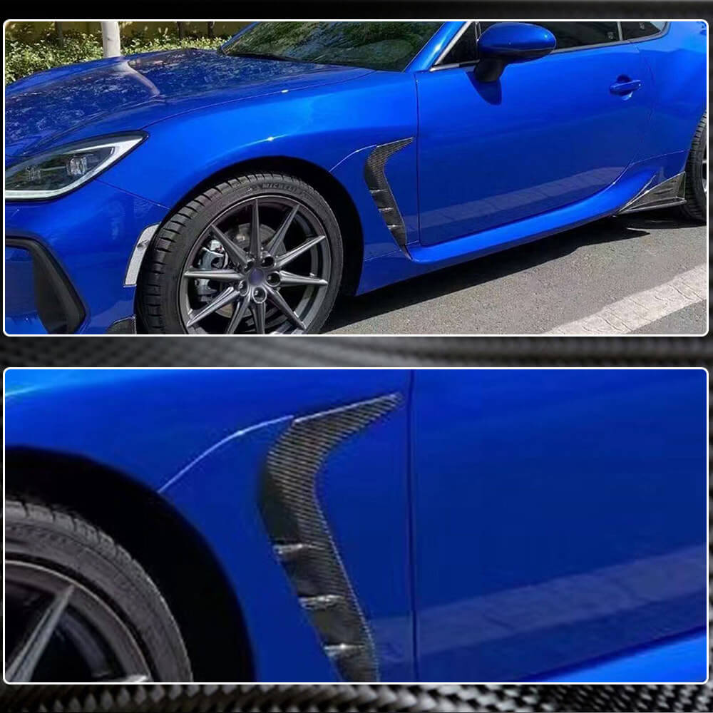 Subaru BRZ Toyota GR86 2023+ Side Air Fender Trims Carbon Fiber-Ahacarbon