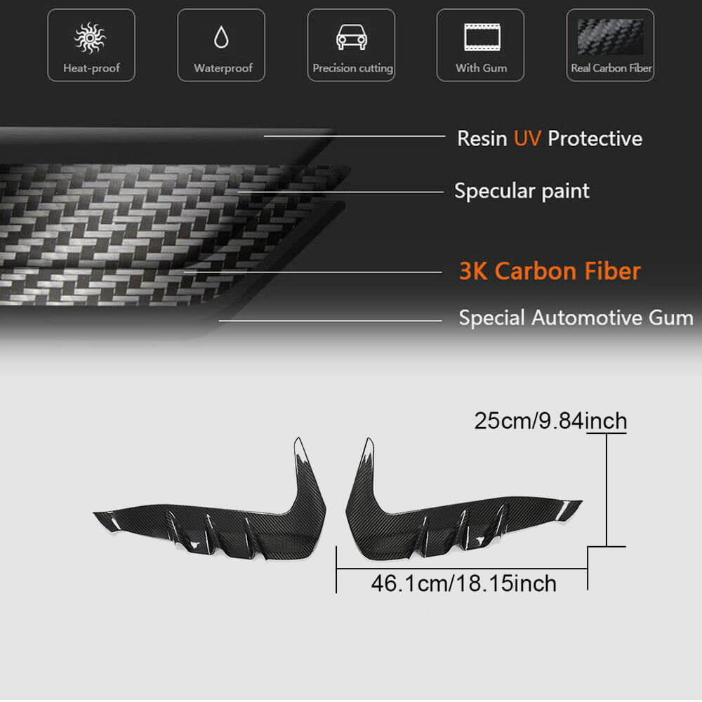 Subaru BRZ Toyota GR86 2023+ Side Air Fender Trims Carbon Fiber-Ahacarbon