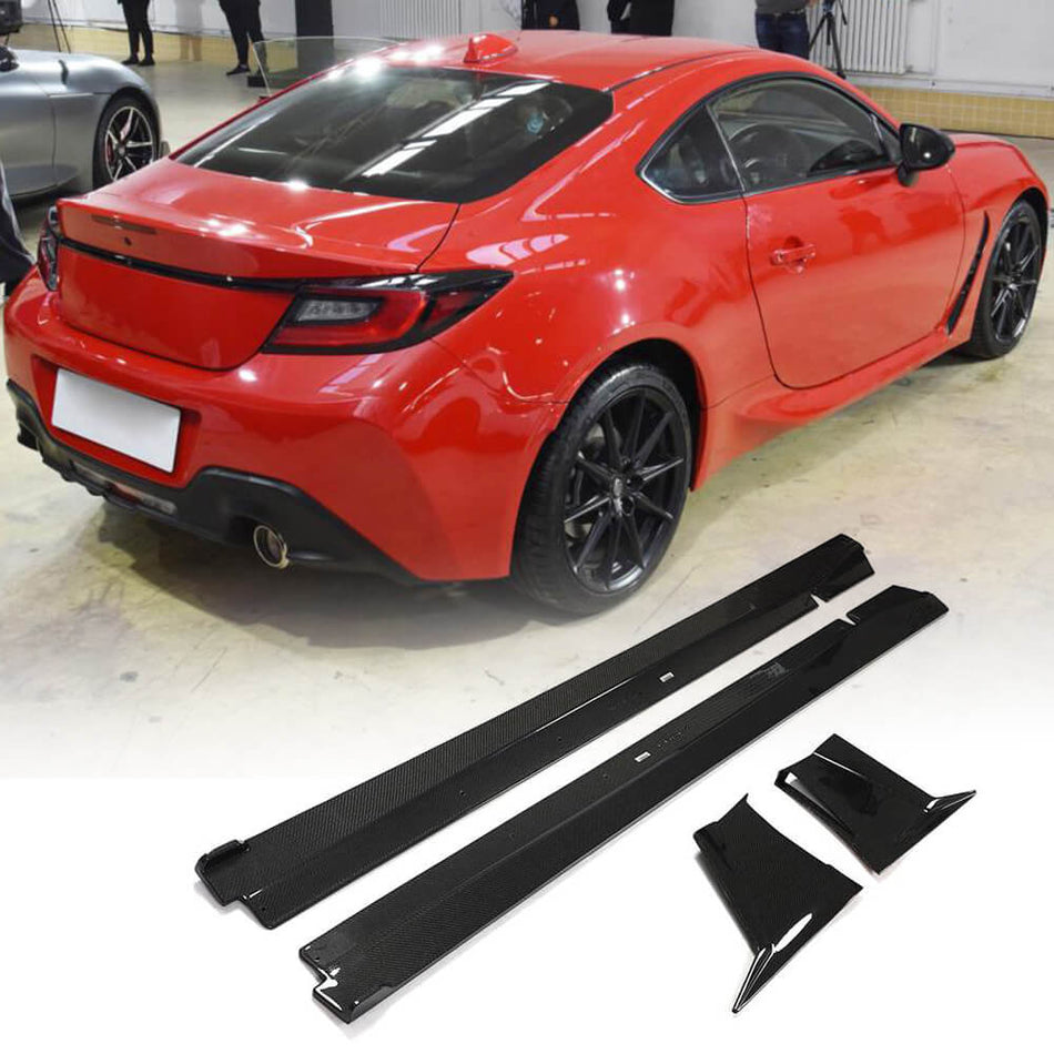 Subaru BRZ Toyota GR86 2022UP Side Skirts Carbon Fiber-Ahacarbon
