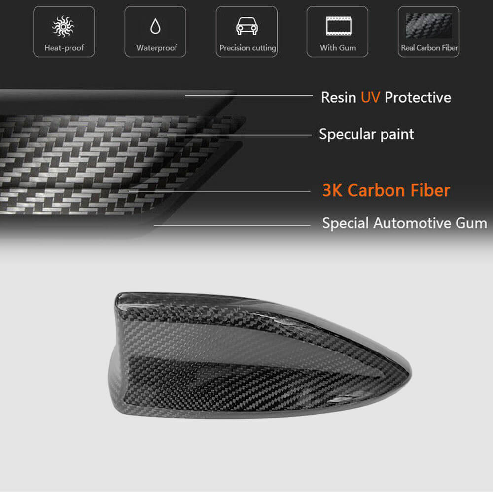 Subaru BRZ Toyota GR86 2022+ Shark Fin Roof Antenna Cover Dry Carbon Fiber-Ahacarbon