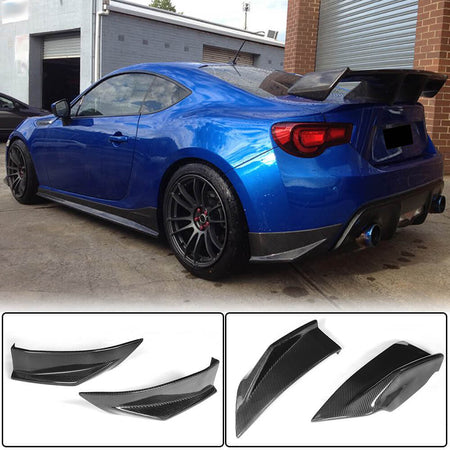 Subaru BRZ Toyota GT86 FT86 Scion FR-S Rear Bumper Splitters Carbon Fiber-Ahacarbon