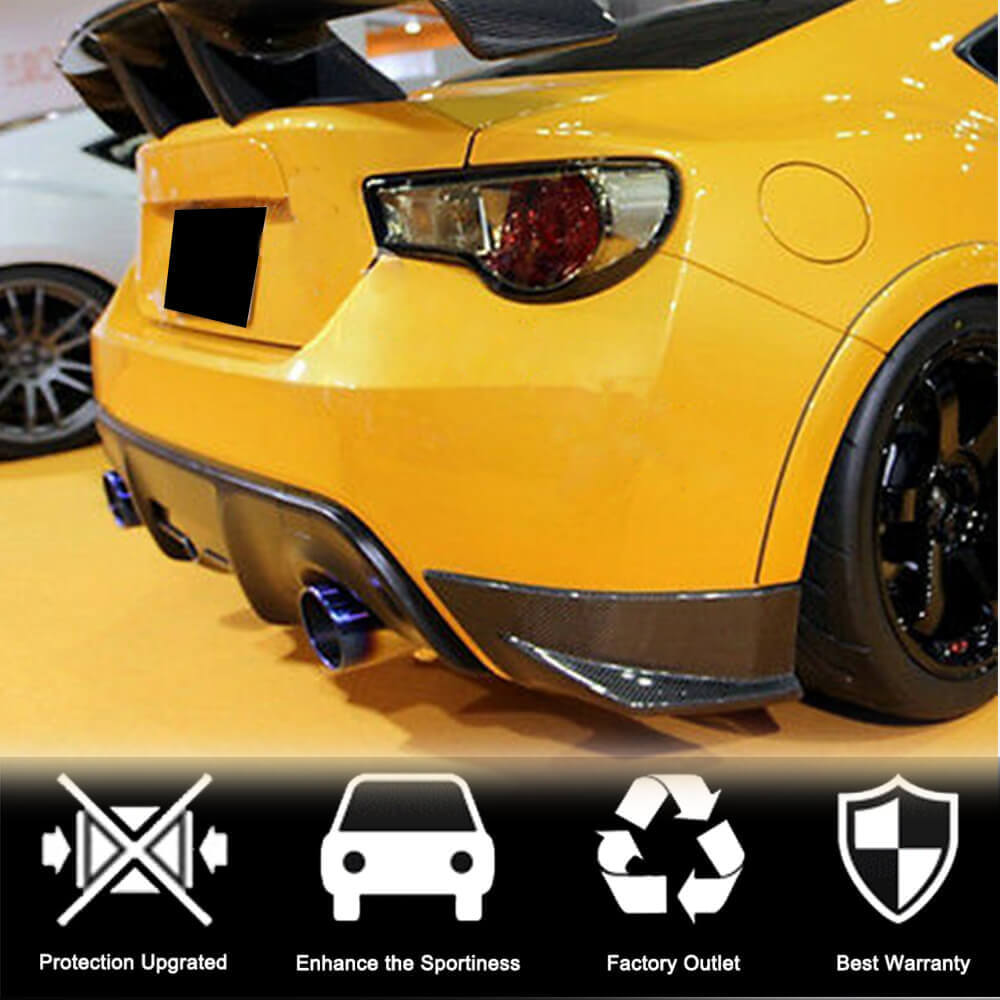 Subaru BRZ Toyota GT86 FT86 Scion FR-S Rear Bumper Splitters Carbon Fiber-Ahacarbon
