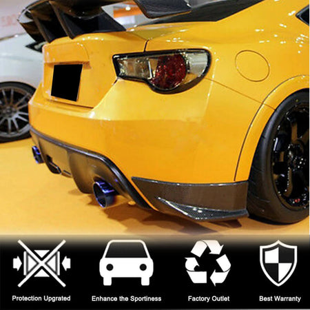 Subaru BRZ Toyota GT86 FT86 Scion FR-S Rear Bumper Splitters Carbon Fiber-Ahacarbon