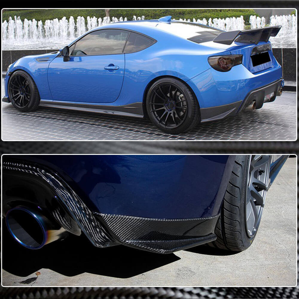 Subaru BRZ Toyota GT86 FT86 Scion FR-S Rear Bumper Splitters Carbon Fiber-Ahacarbon