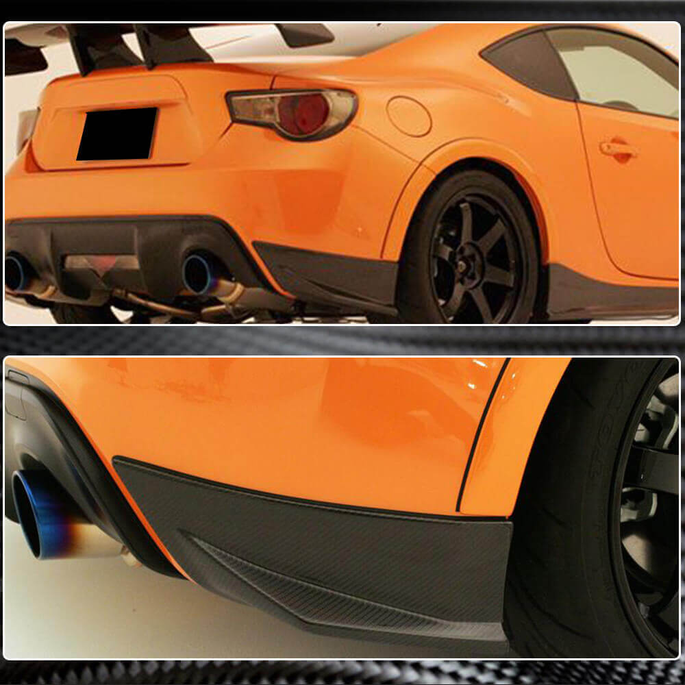 Subaru BRZ Toyota GT86 FT86 Scion FR-S Rear Bumper Splitters Carbon Fiber-Ahacarbon