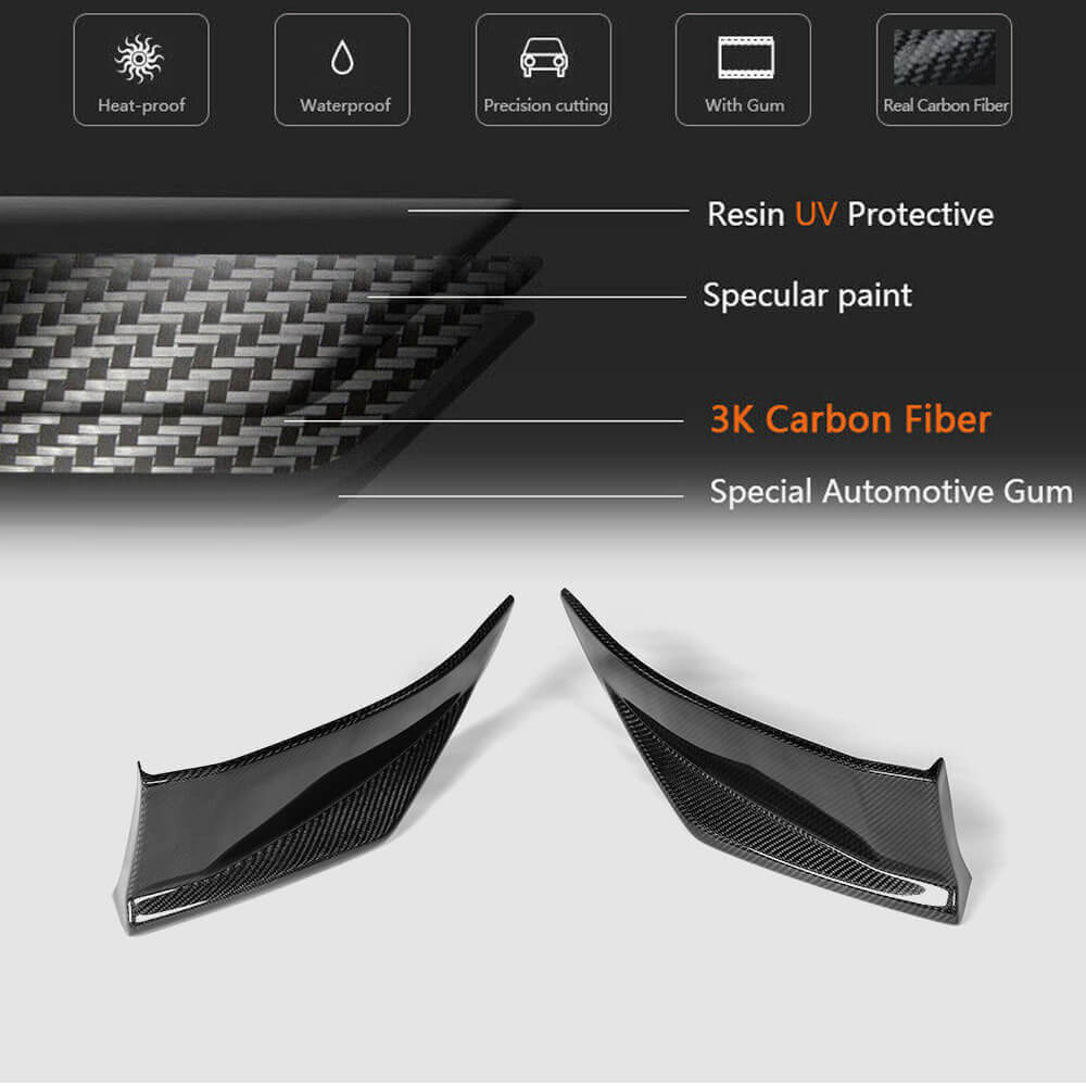 Subaru BRZ Toyota GT86 FT86 Scion FR-S Rear Bumper Splitters Carbon Fiber-Ahacarbon