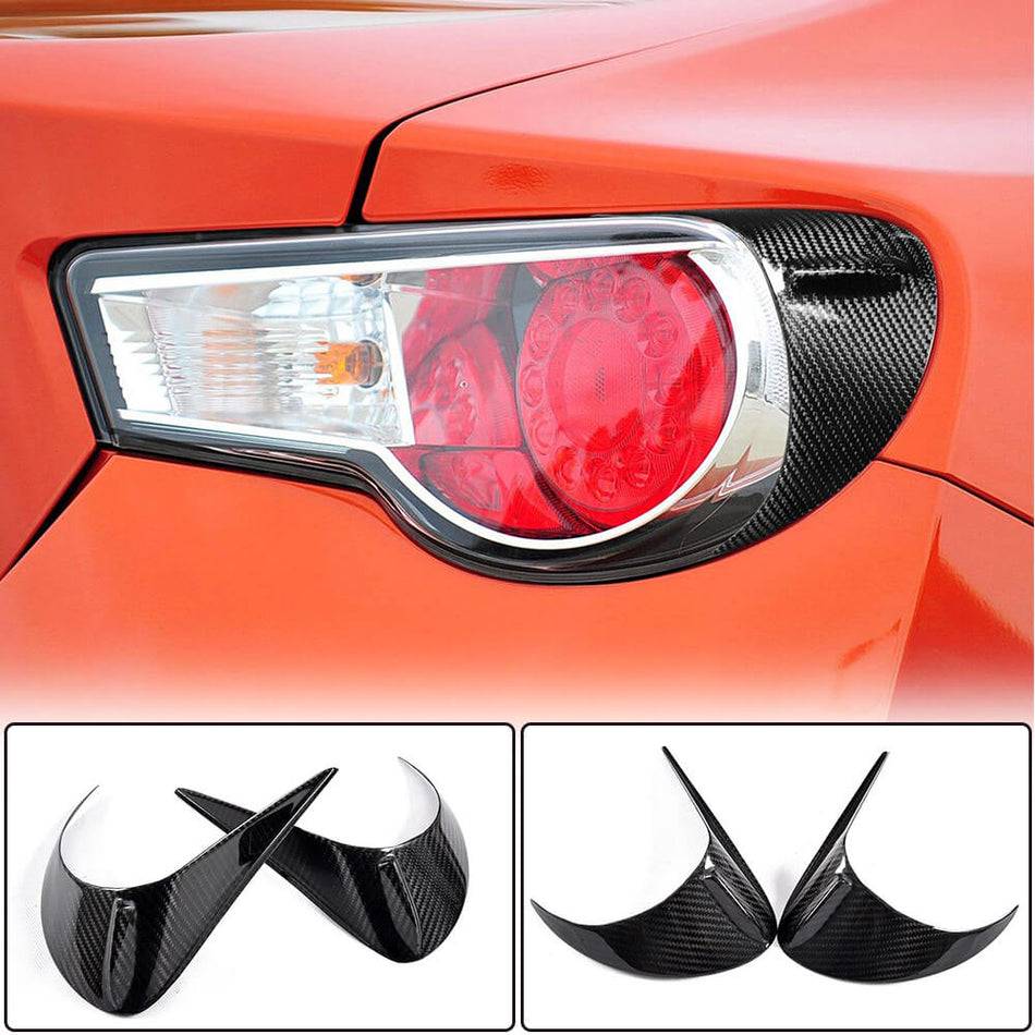 Subaru BRZ Toyota GT86 FT86 Scion FR-S Rear Headlight Lamp Eyebrow Trims Carbon Fiber-Ahacarbon
