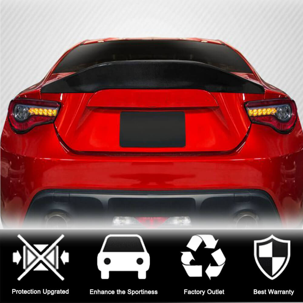Subaru BRZ Toyota GT86 FT86 Scion FR-S Rear Trunk Spoiler Carbon Fiber-Ahacarbon