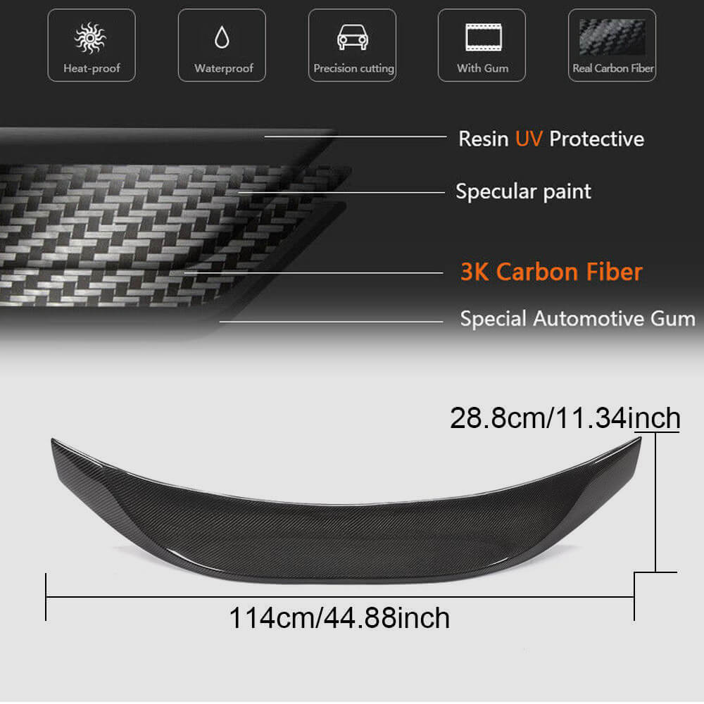 Subaru BRZ Toyota GT86 FT86 Scion FR-S Rear Trunk Spoiler Carbon Fiber-Ahacarbon