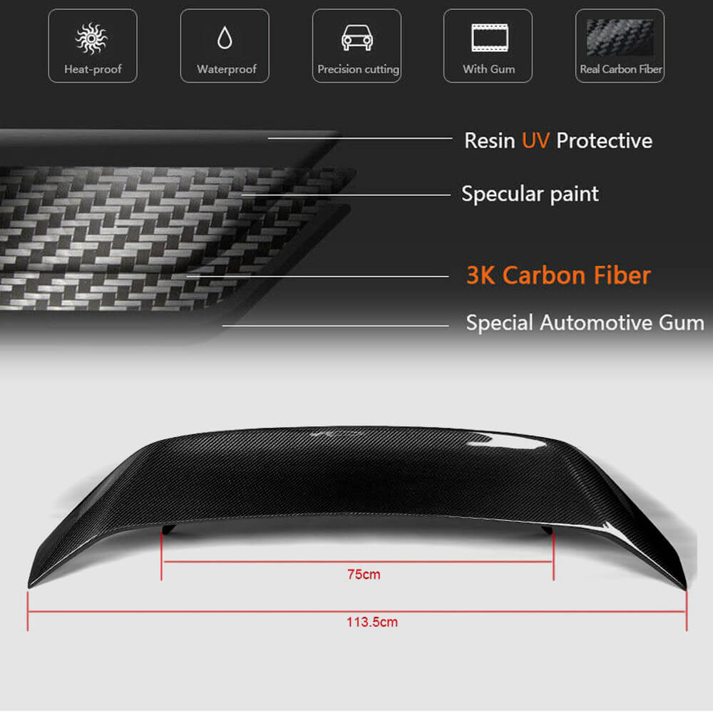 Subaru BRZ Toyota GT86 FT86 Scion FR-S 2016-2020 Rear Trunk Spoiler Carbon Fiber-Ahacarbon