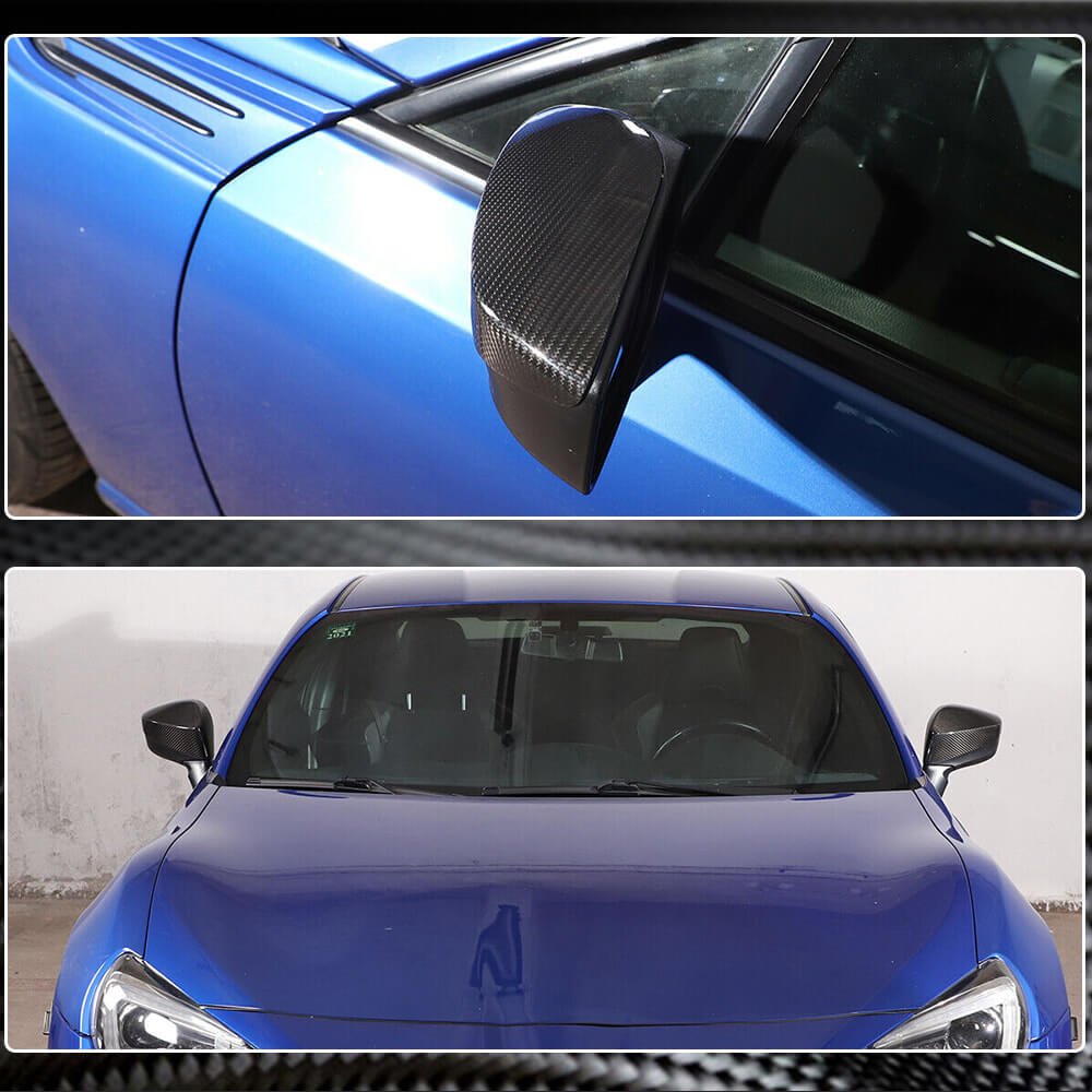 Subaru BRZ Toyota GT86 FT86 Scion FR-S Mirror Covers Add-on Style Carbon Fiber-Ahacarbon