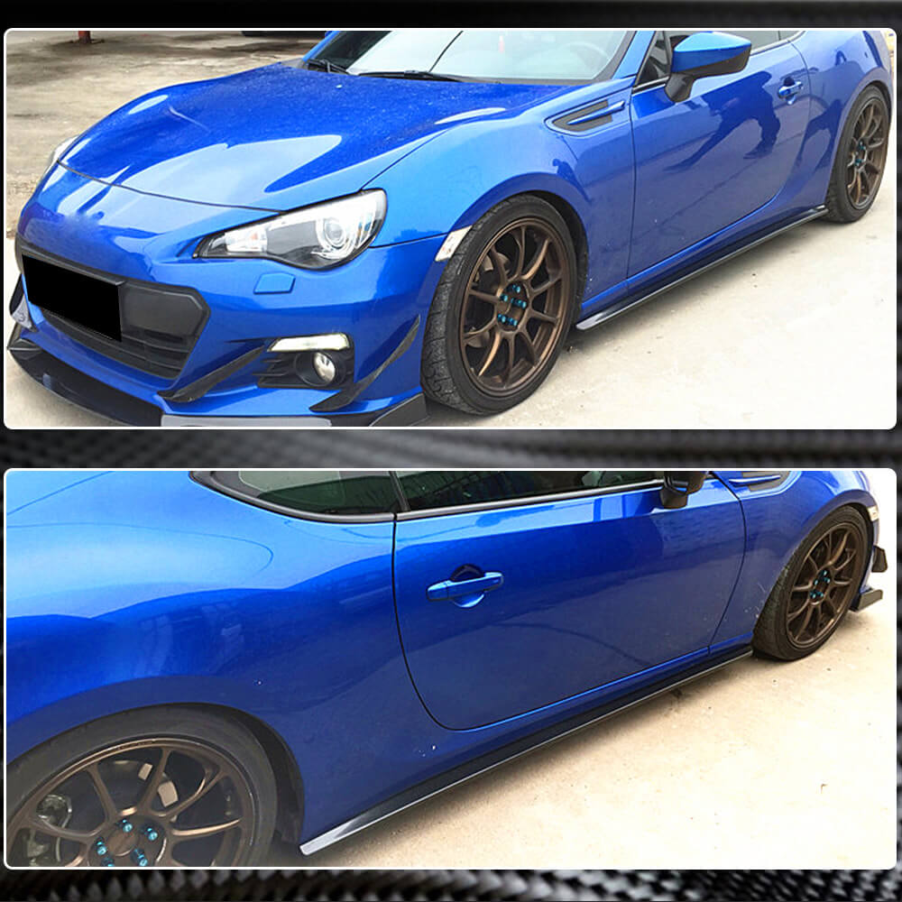 For Subaru BRZ Toyota GT86 FT86 Scion FR-S Carbon Fiber Side Skirts Door Rocker Panels Extension Lip-Ahacarbon