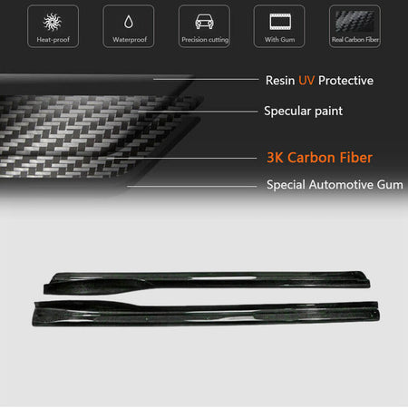 Subaru BRZ Toyota GT86 FT86 Scion FR-S 2013-2020 Side Skirts Carbon Fiber-Ahacarbon
