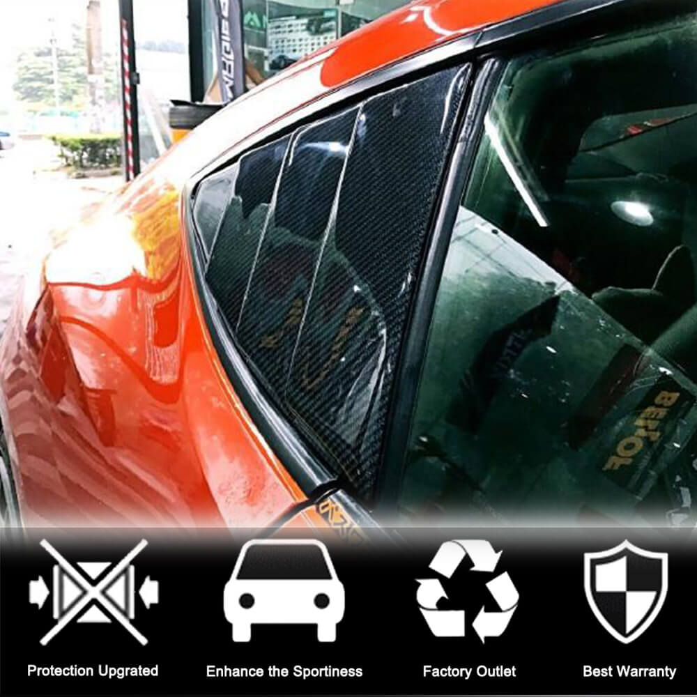 Subaru BRZ Toyota GT86 FT86 Scion FR-S Rear Window Fender Scoops Dry Carbon Fiber-Ahacarbon