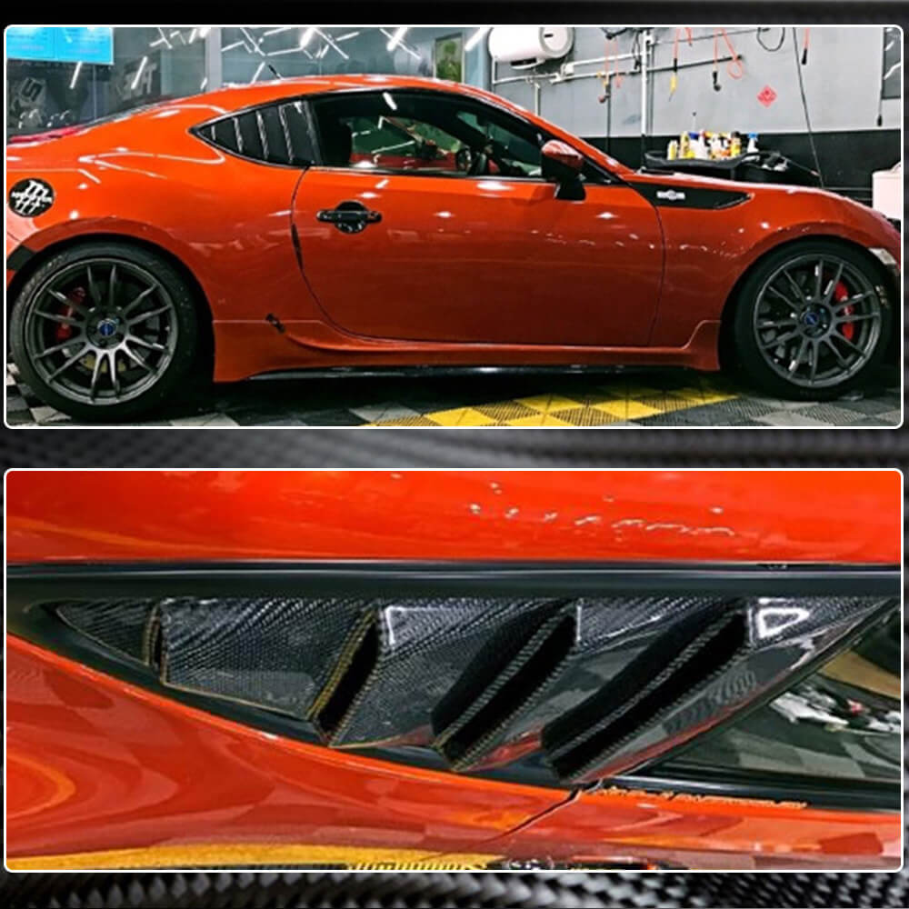 Subaru BRZ Toyota GT86 FT86 Scion FR-S Rear Window Fender Scoops Dry Carbon Fiber-Ahacarbon