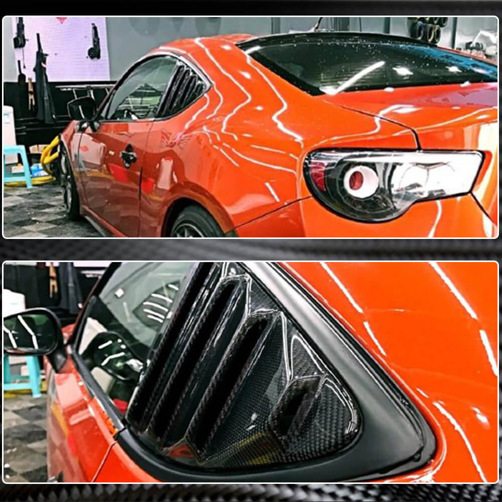 Subaru BRZ Toyota GT86 FT86 Scion FR-S Rear Window Fender Scoops Dry Carbon Fiber-Ahacarbon