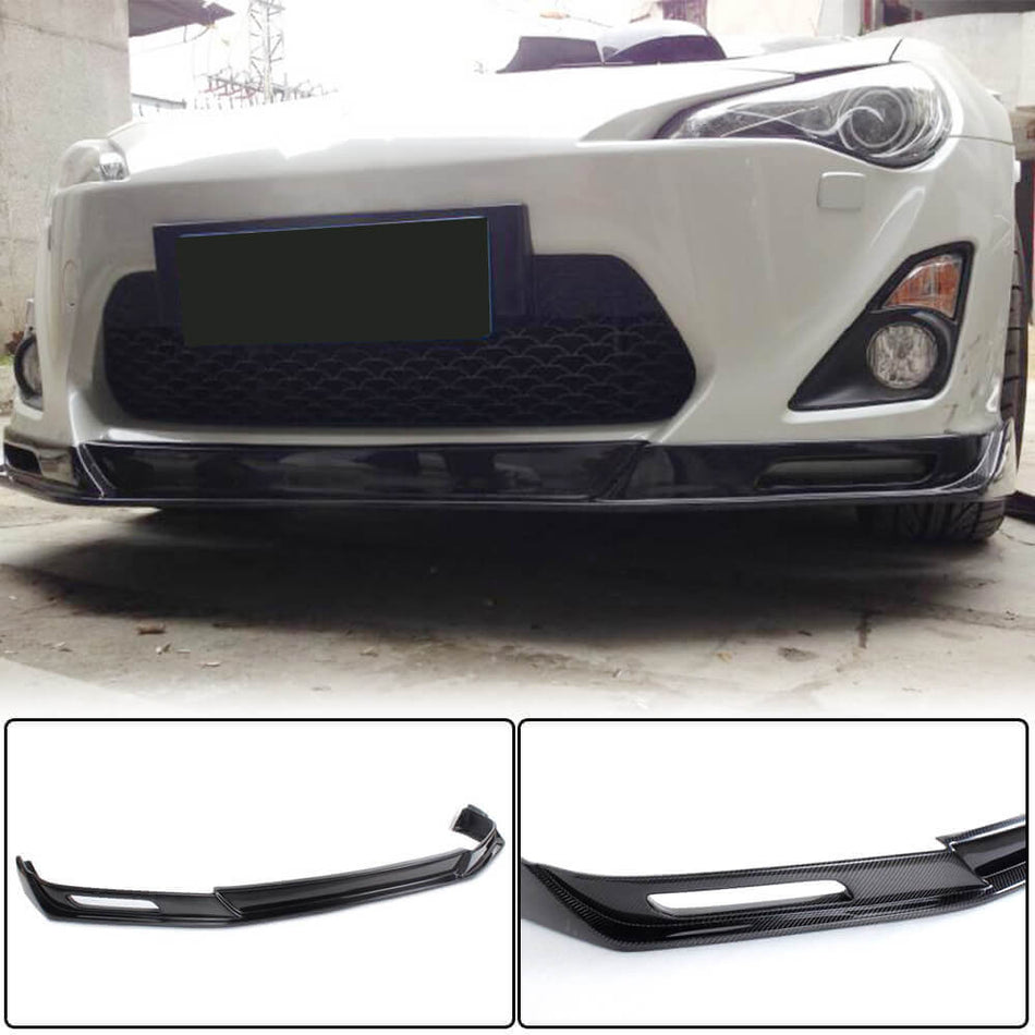 Subaru BRZ Toyota GT86 Scion FR-S Front Bumper Lip Carbon Fiber-Ahacarbon