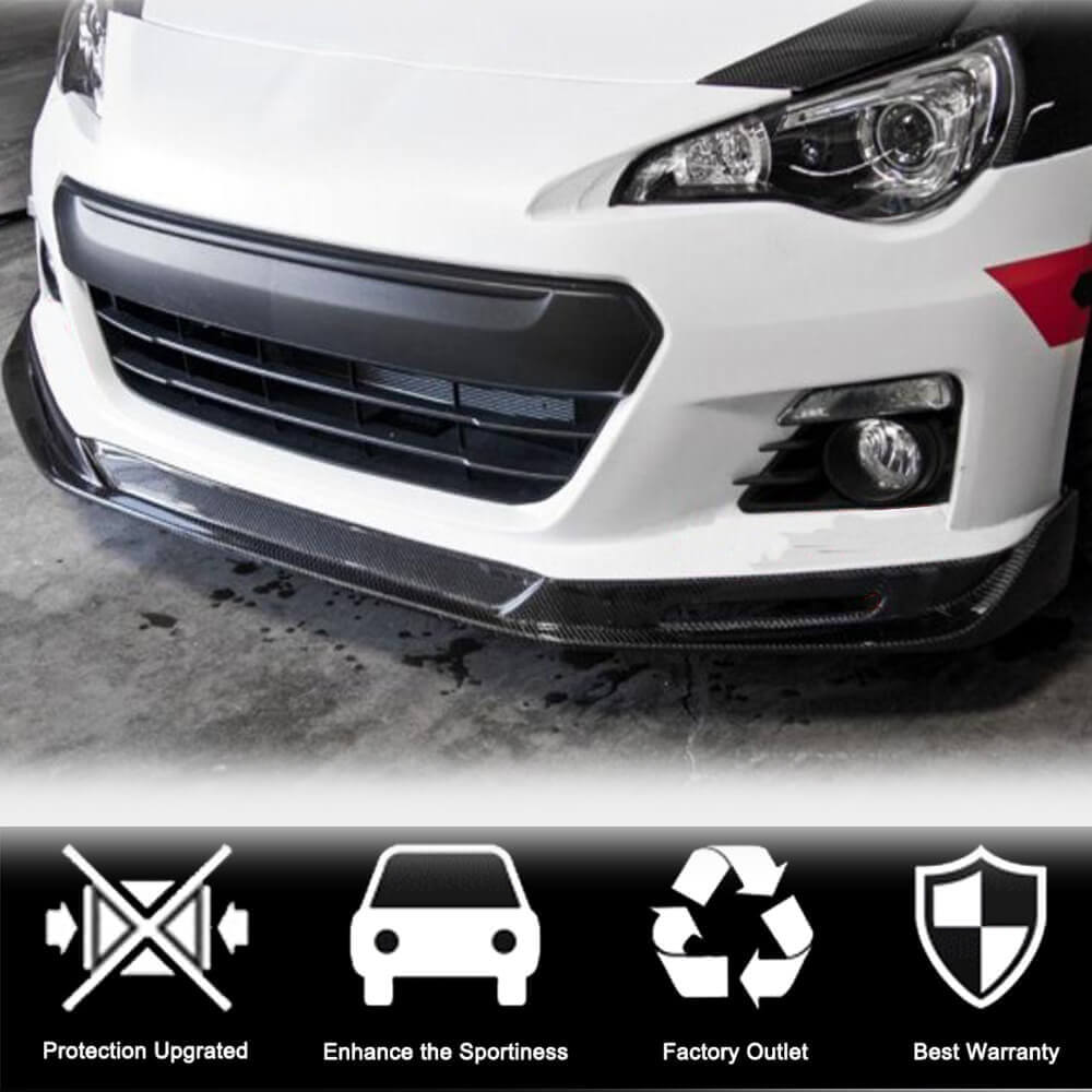 Subaru BRZ Toyota GT86 Scion FR-S Front Bumper Lip Carbon Fiber-Ahacarbon
