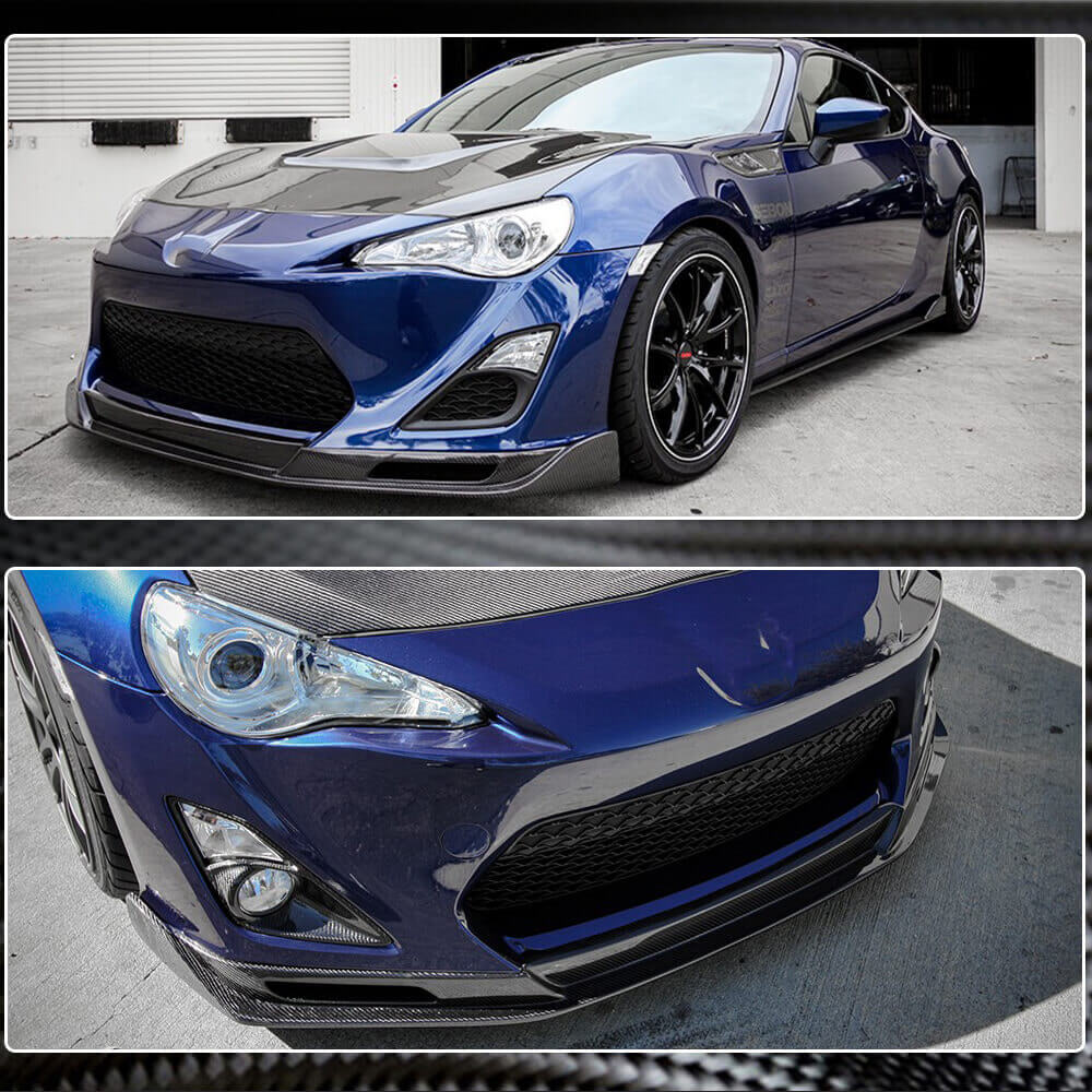 Subaru BRZ Toyota GT86 Scion FR-S Front Bumper Lip Carbon Fiber-Ahacarbon