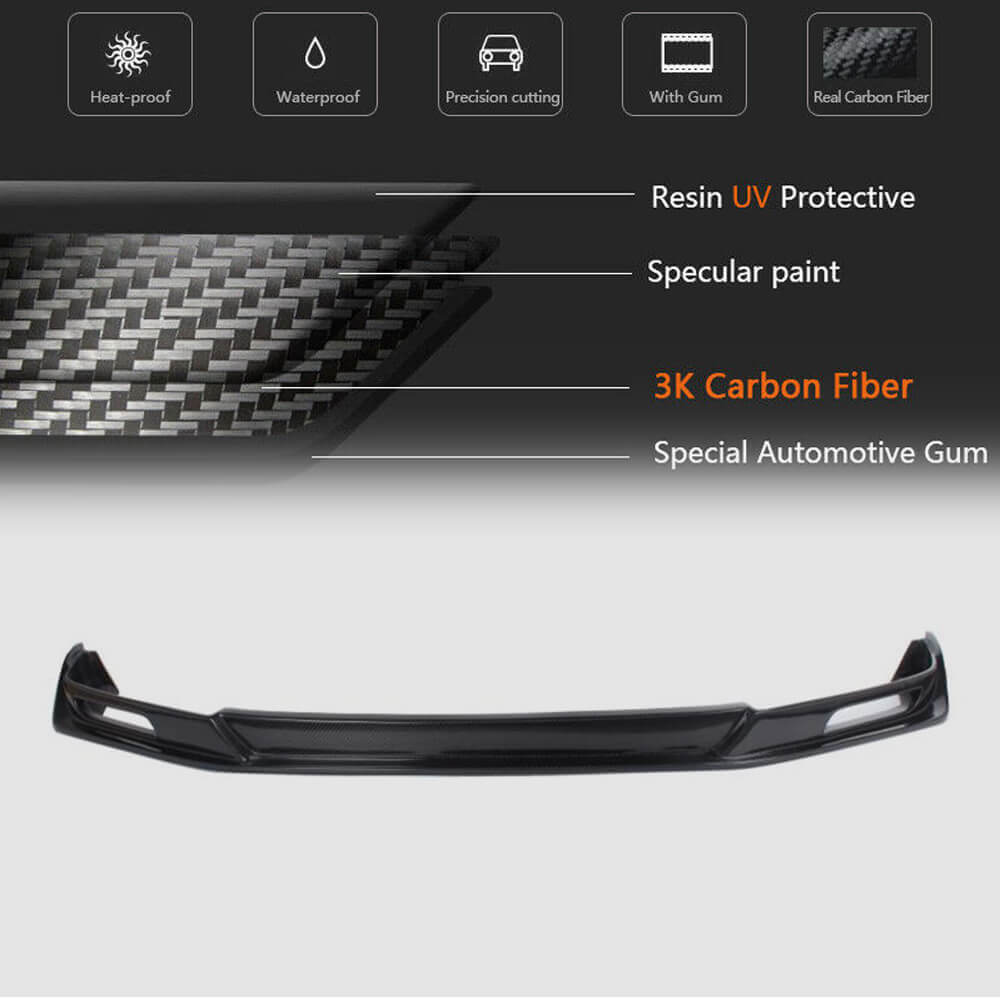 Subaru BRZ Toyota GT86 Scion FR-S Front Bumper Lip Carbon Fiber-Ahacarbon