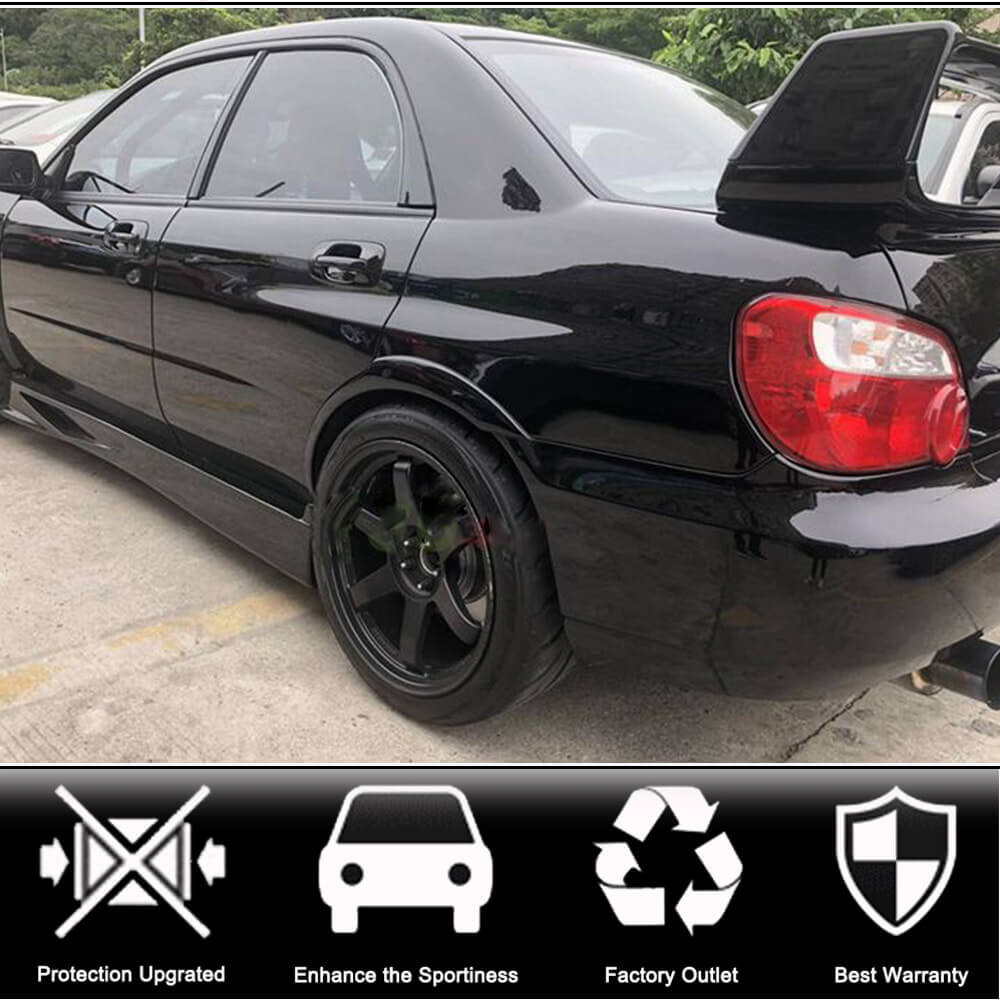 Subaru Impreza WRX-STI 2002-2009 Wheel Arch Fender Flares Black PU-Ahacarbon