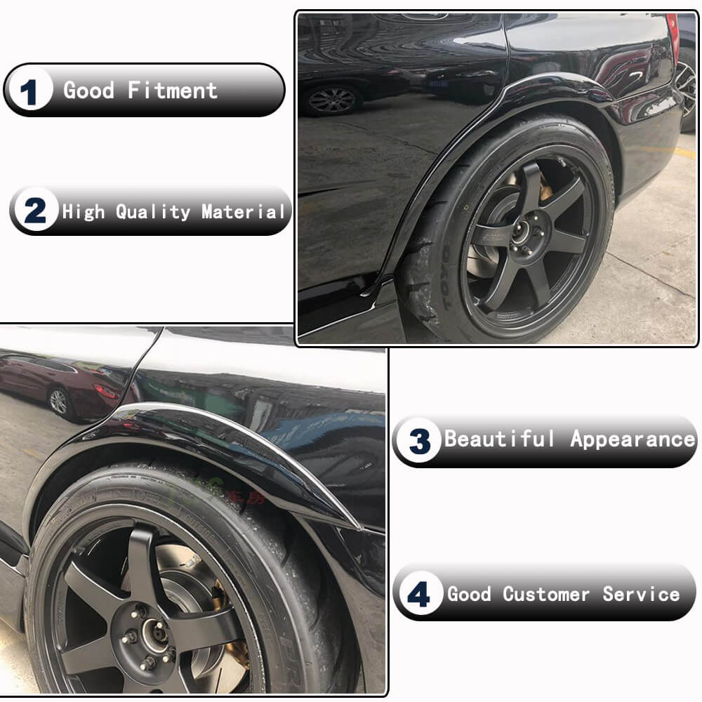 Subaru Impreza WRX-STI 2002-2009 Wheel Arch Fender Flares Black PU-Ahacarbon