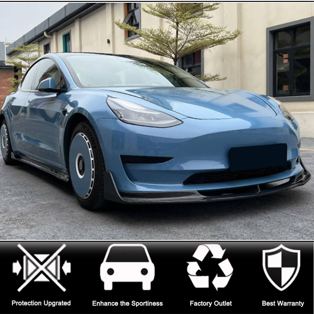 Tesla Model 3 2018-2020 Side Skirts Carbon Fiber-Ahacarbon