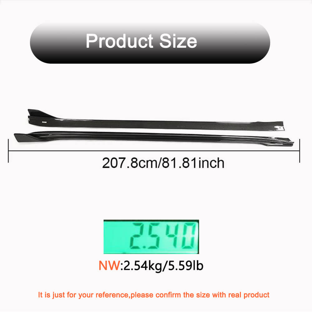 Tesla Model 3 2018-2020 Side Skirts Carbon Fiber-Ahacarbon