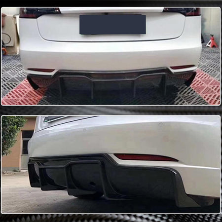 Tesla Model 3 2016-2023 Rear Bumper Diffuser Carbon Fiber/FRP-Ahacarbon