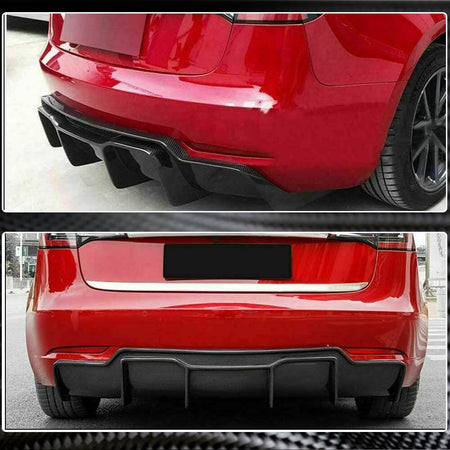 Tesla Model 3 2016-2022 Rear Bumper Diffuser Carbon Fiber-Ahacarbon